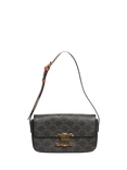 Pre-loved CELINE Triomphe Shoulder Bag, Brown