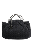 Pre-loved CHANEL Vintage 2004 Tweed Bag, Black