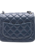 Pre-loved CHANEL 2016 Mini Lambskin Classic Single Flap Bag, Navy