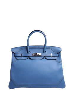 Pre-loved Hermès Paradis Birkin 35 Handbag, Blue, Blue