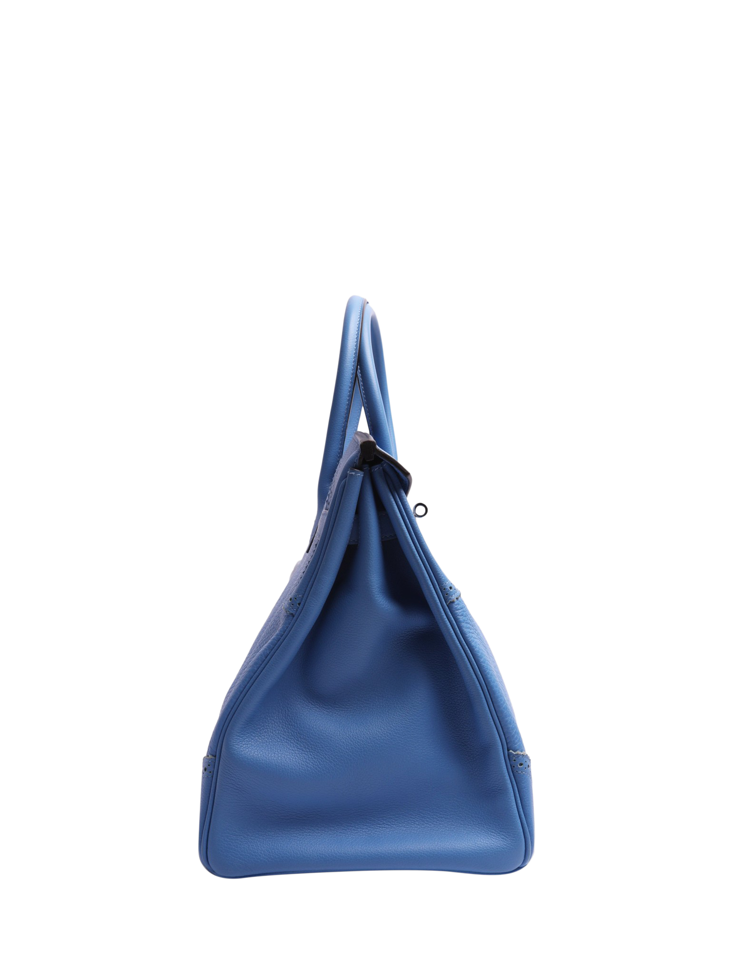 Product image 2 of 6, which shows Pre-loved Hermès Paradis Birkin 35 Handbag, Blue