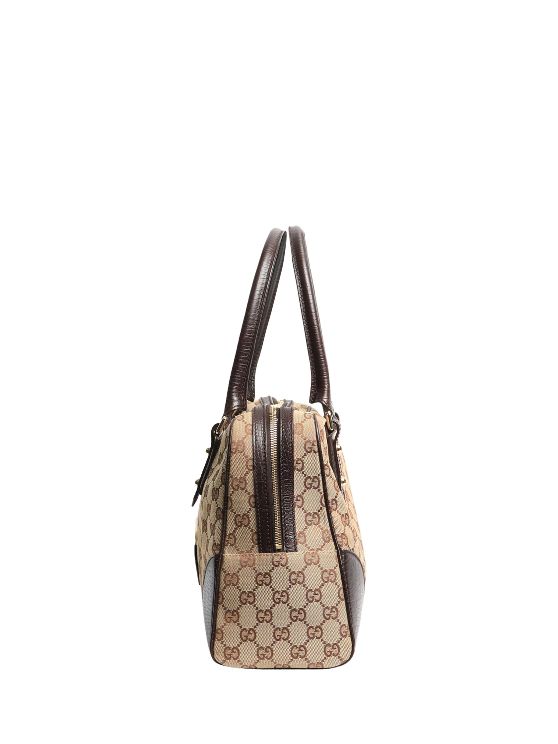 Product image 2 of 10, which shows Pre-loved GUCCI Hasler Rabbit GG Canvas Top Handle Bag, Brown/Multi