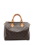 Pre-loved Louis Vuitton Vintage 2001 Speedy 30 Top Handle Bag, Brown