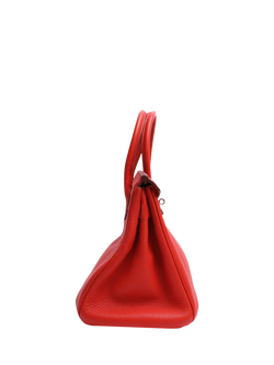 Pre-loved Hermès Leather Birkin 30 Handbag, Red - view 2, Red