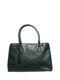 Pre-loved Prada Saffiano Lux Galleria 2-Way Bag, Dark Green