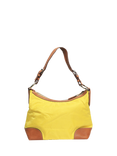 Pre-loved Prada Nylon and Leather Silver Hardware Shoulder Bag, Yellow
