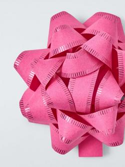 John Lewis Paper Bow & Gift Tag Set, Pink - view 2, Pink