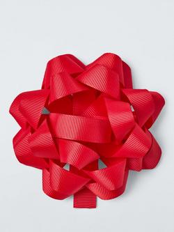 John Lewis Confetti Gift Bow, Red, Red