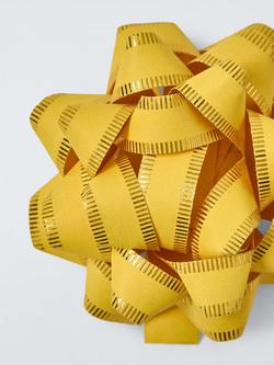 John Lewis Paper Bow & Gift Tag Set, Yellow - view 2, Yellow