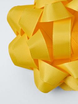 John Lewis Fabric Confetti Gift Bow, Yellow - view 2, Yellow
