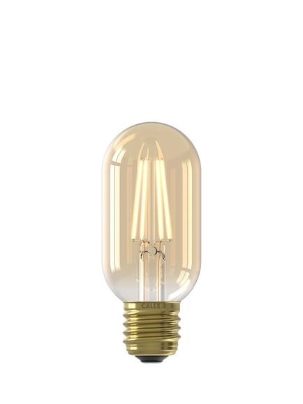 Calex 3.5W Decorative Filament LED Dimmable E27 Tubular Bulb, Gold, Gold