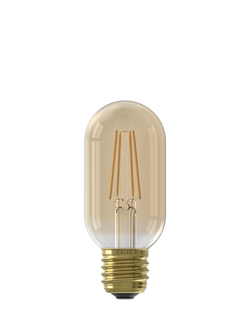 Calex 3.5W Decorative Filament LED Dimmable E27 Tubular Bulb, Gold - view 2, Gold