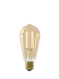 Calex 3.5W Decorative Filament LED Dimmable E27 Rustic Bulb, Gold, Gold