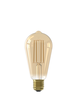 Calex 3.5W Decorative Filament LED Dimmable E27 Rustic Bulb, Gold - view 2, Gold