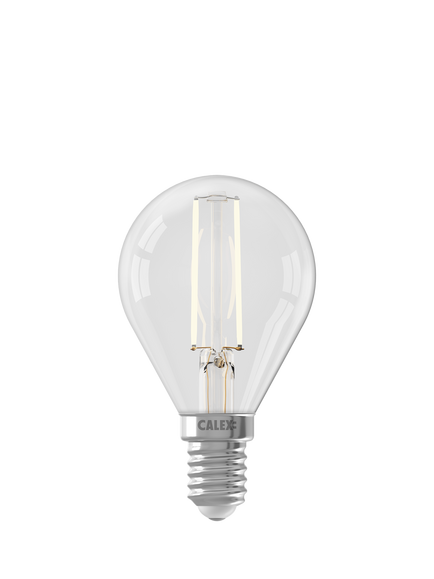 Calex 3.5W Functional LED Dimmable E14 Spherical Bulb, Clear, Clear