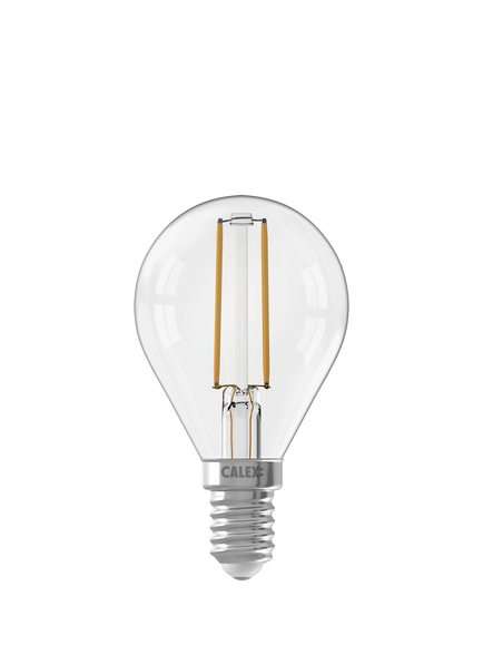 Calex 3.5W Functional LED Dimmable E14 Spherical Bulb, Clear - view 2, Clear