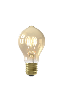 Calex 3.8W Decorative Filament LED Dimmable A60 Light Bulb, Gold, Gold