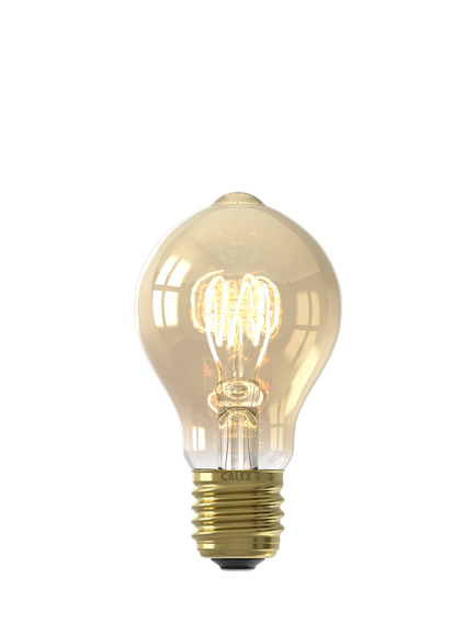 Calex 3.8W Decorative Filament LED Dimmable A60 Light Bulb, Gold, Gold