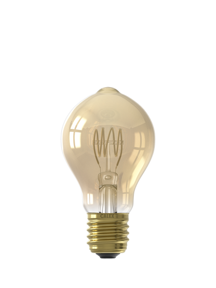 Calex 3.8W Decorative Filament LED Dimmable A60 Light Bulb, Gold - view 2, Gold