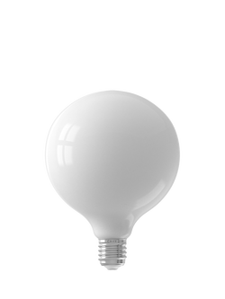 Calex G125 Globe 7.5W LED Dimmable E27 Light Bulb, White Ivory, White Ivory