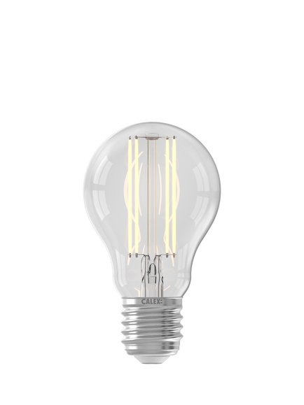 Calex G125 Globe 7.5W LED Dimmable E27 Light Bulb, White Ivory, Clear Clear