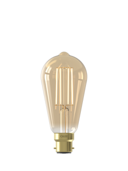 Calex 3.5W Decorative Filament LED Dimmable B22 Rustic Bulb, Gold, Gold