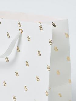 John Lewis Foil Leaves Gift Bag, Multi Multi - view 2, Multi Multi