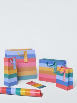 John Lewis Rainbow Stripe Gift Bag, Multi, Multi