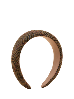 Joules Tweed Headband, Brown - view 2, Brown Mix