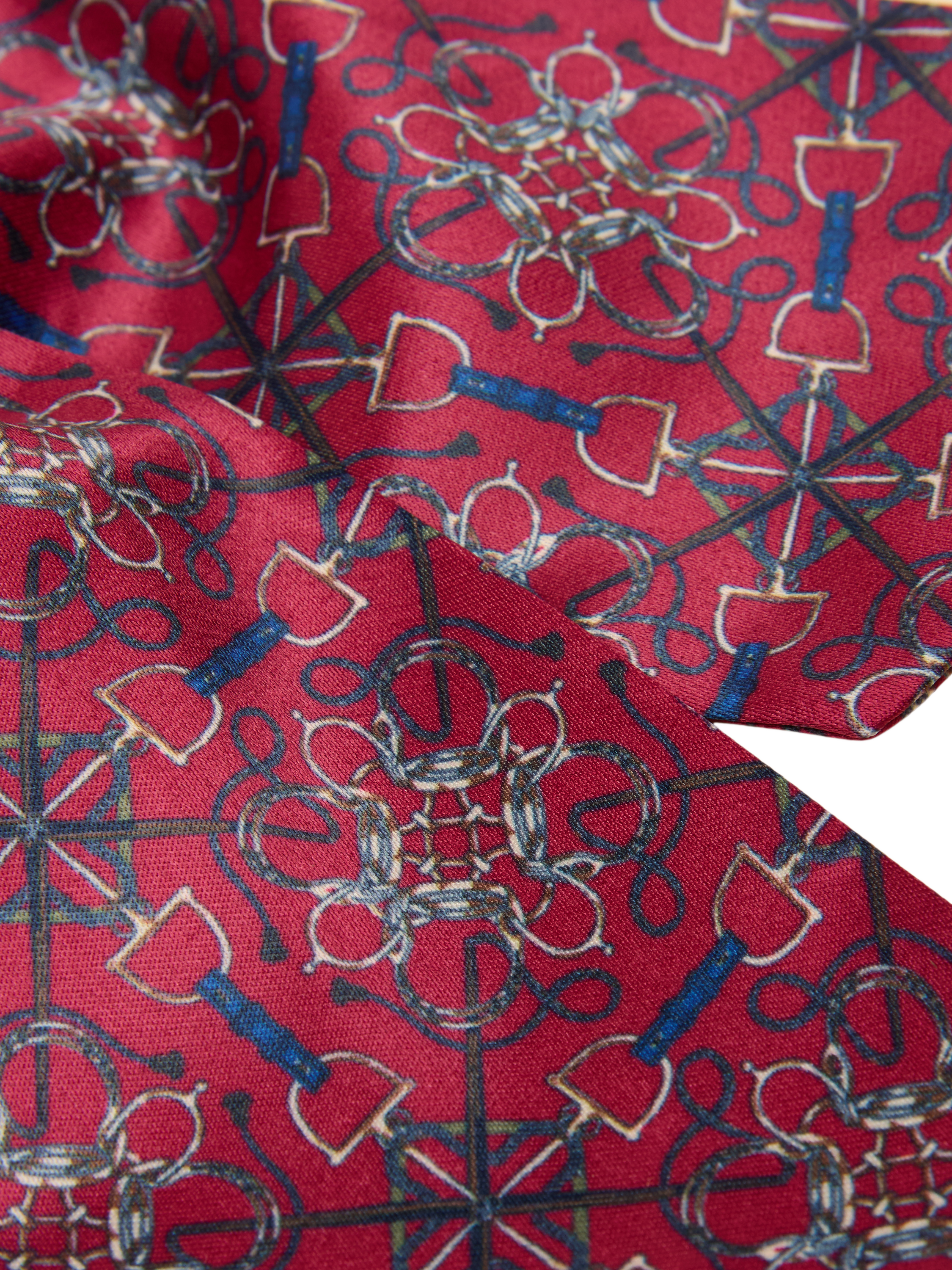 Product image 3 of 3, which shows Joules Graphic Print Keyring, Red Berry