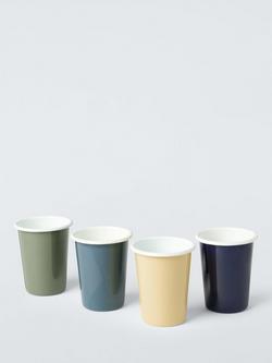 John Lewis Enamel Tumbler, Set of 4, 480ml, Multi, Multi