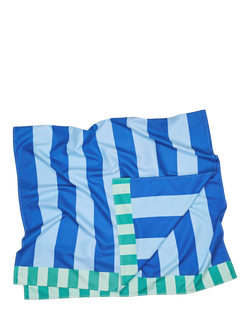 Dock & Bay Blue Sky Stripe Beach Towel, Multi/Blue - view 2, Multi Blue
