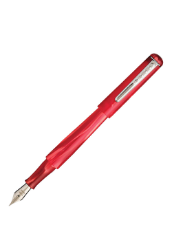 Tom Hessin Charles Collection Fountain Pen, Red, Red