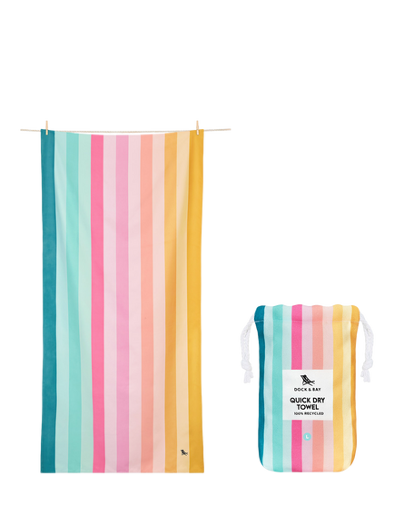 Dock & Bay Quick Dry Beach Towel, Coastal Candy, Multi
