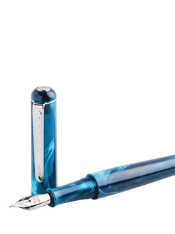 Tom Hessin Charles Collection Fountain Pen, Thames Blue - view 2, Thames Blue