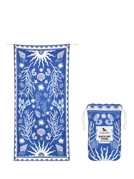Dock & Bay Ocean Treasure Beach Towel, Blue, Blue
