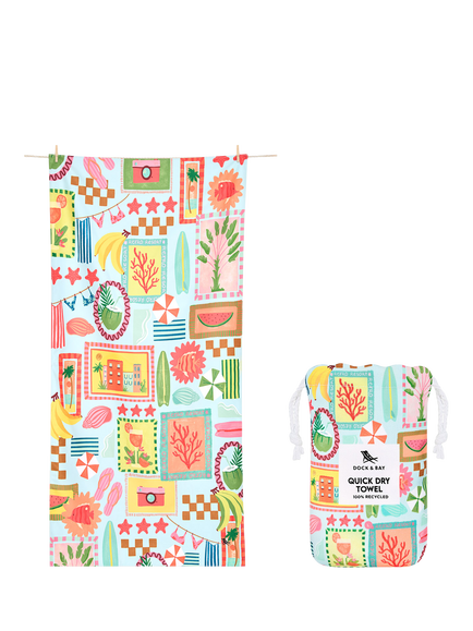 Dock & Bay Wish You Were Here Beach Towel, Multi, Multi