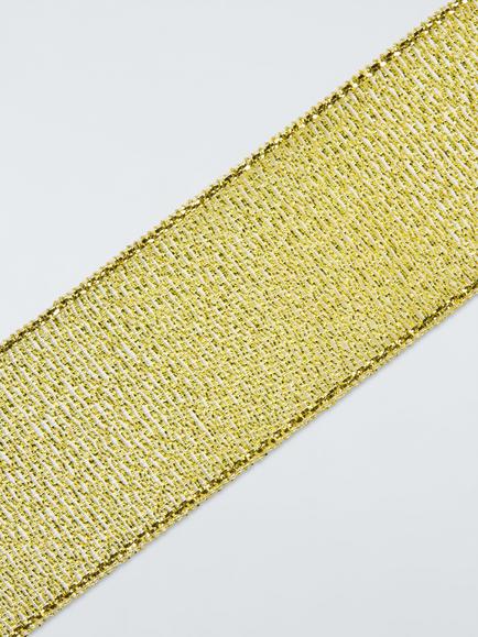 John Lewis Sparkle Gift Ribbon, 5m, Gold - view 2, Gold