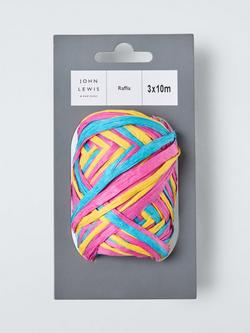 John Lewis Gift Raffia, 30m, Multi, Multi