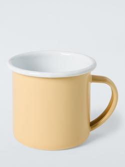John Lewis Enamel Mug, 395ml, Yellow