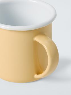 John Lewis Enamel Mug, 395ml - view 2, Yellow