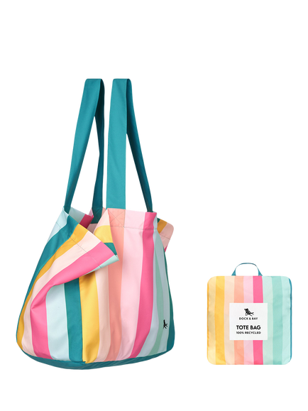 Dock & Bay Coastal Candy Foldable Tote Bag, Multi, Multi