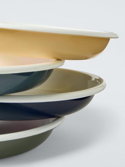 John Lewis Enamel Side Plate, Set of 4, 19cm, Multi, Multi