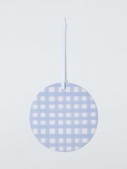 John Lewis Gingham Round Gift Tags, Pack of 3, Multi, Multi