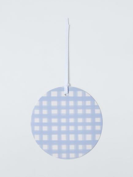 John Lewis Gingham Round Gift Tags, Pack of 3, Multi, Multi