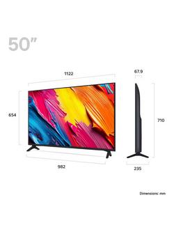 LG 50QNED70A6A (2025) QNED HDR 4K Ultra HD Smart TV, 50 inch, Charcoal Black - view 2, Charcoal Black