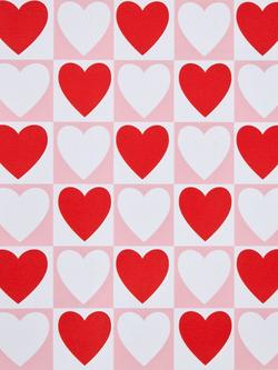 John Lewis Check Hearts, 3m, Black - view 2, Black