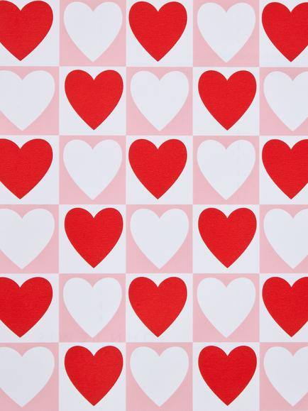 John Lewis Check Hearts, 3m, Black - view 2, Black