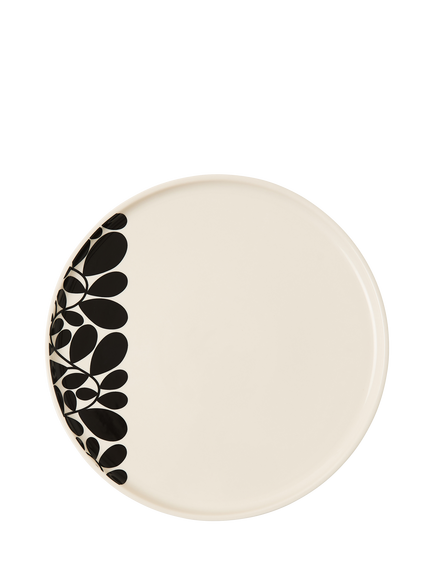 Orla Kiely Sycamore Stripe Stoneware Dinner Plate, 25.5cm, Black/White, Multi