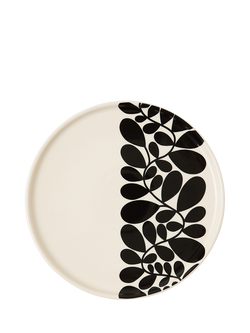 Orla Kiely Sycamore Stripe Stoneware Side Plate, 20cm, Black/White, Multi
